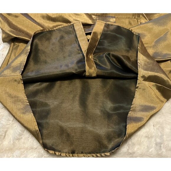 Women's Kasper Brand Metallic Gold Button-Down Blouse 100% Polyester Size PS - Picture 12 of 16